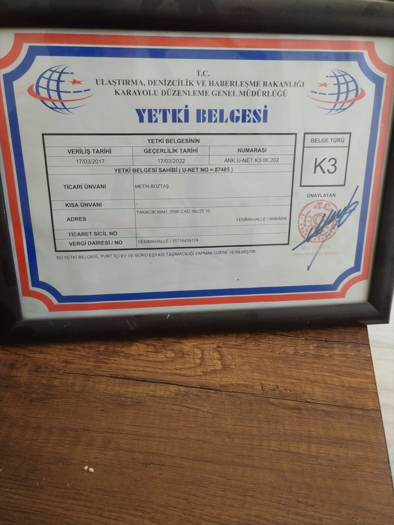 Ankara İhlas Evden Eve Nakliyat Her İşin Ustası